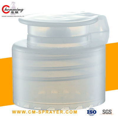 Good price 24-410 치약 튜브용 흰색 PP 플라스틱 늑골이 있는 플립 탑 캡 온라인으로